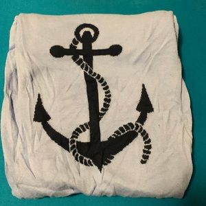 Light blue with navy blue anchor Izod sweater